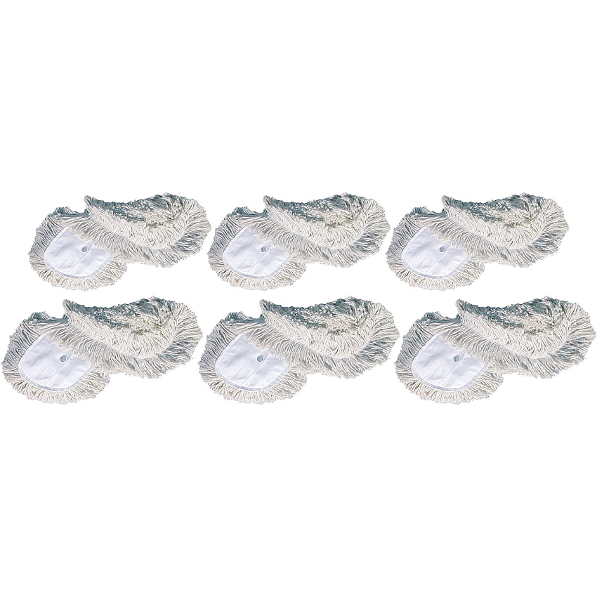 Genuine Joe Dust Mop Head Refill 60" Width x 5" Depth - Yarn, Cotton, Synthetic - White - 6 / Carton (GJO18387CT)