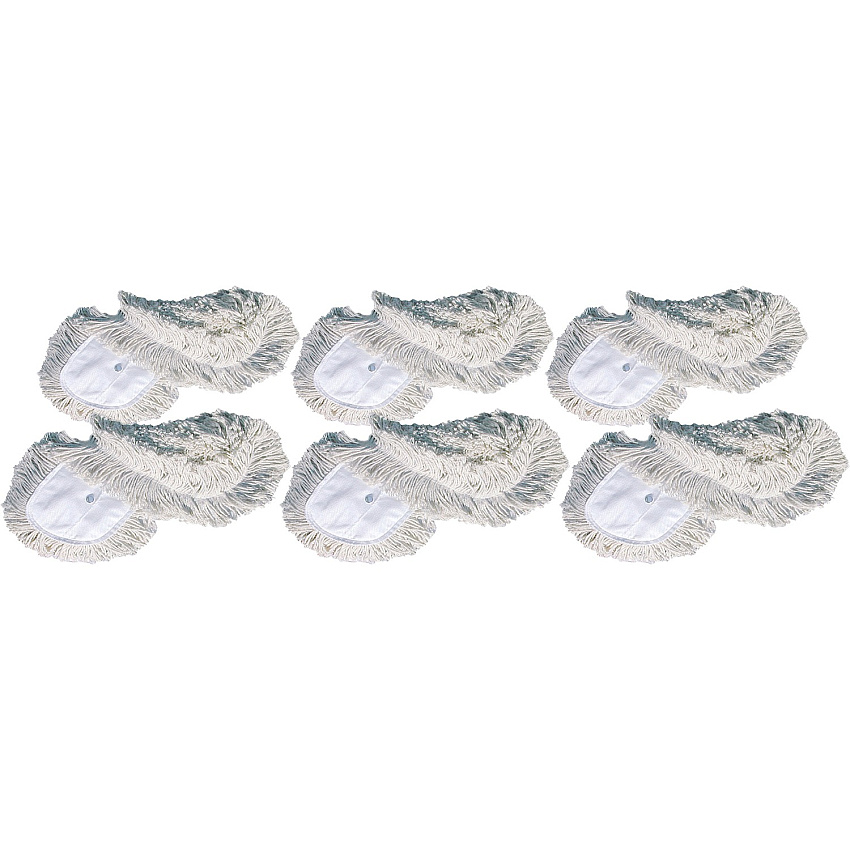 Genuine Joe Dust Mop Head Refill 72" Width x 5" Depth - Yarn, Cotton, Synthetic - White - 6 / Carton (GJO18388CT)
