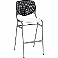 KFI Barstool Chair Black, White - 1 Each (BR230BKB10S8)