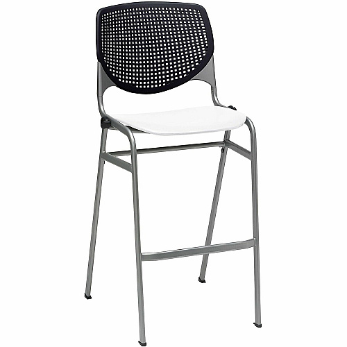 KFI Barstool Chair Black, White - 1 Each (BR230BKB10S8)