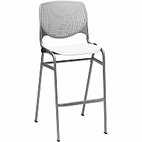 KFI Barstool Chair Light Gray, White - 1 Each (BR230BKB13S8)