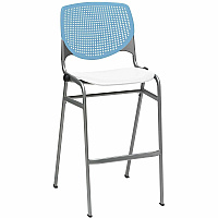 KFI Barstool Chair Sky Blue, White - 1 Each (BR230BKB35S8)