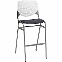 KFI Barstool Chair White, Black - 1 Each (BR230BKB8S10)