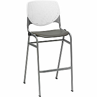 KFI Barstool Chair White, Brownstone - 1 Each (BR230BKB8S18)