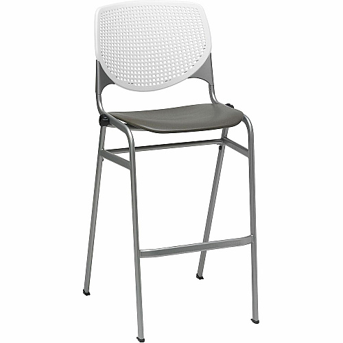 KFI Barstool Chair White, Brownstone - 1 Each (BR230BKB8S18)
