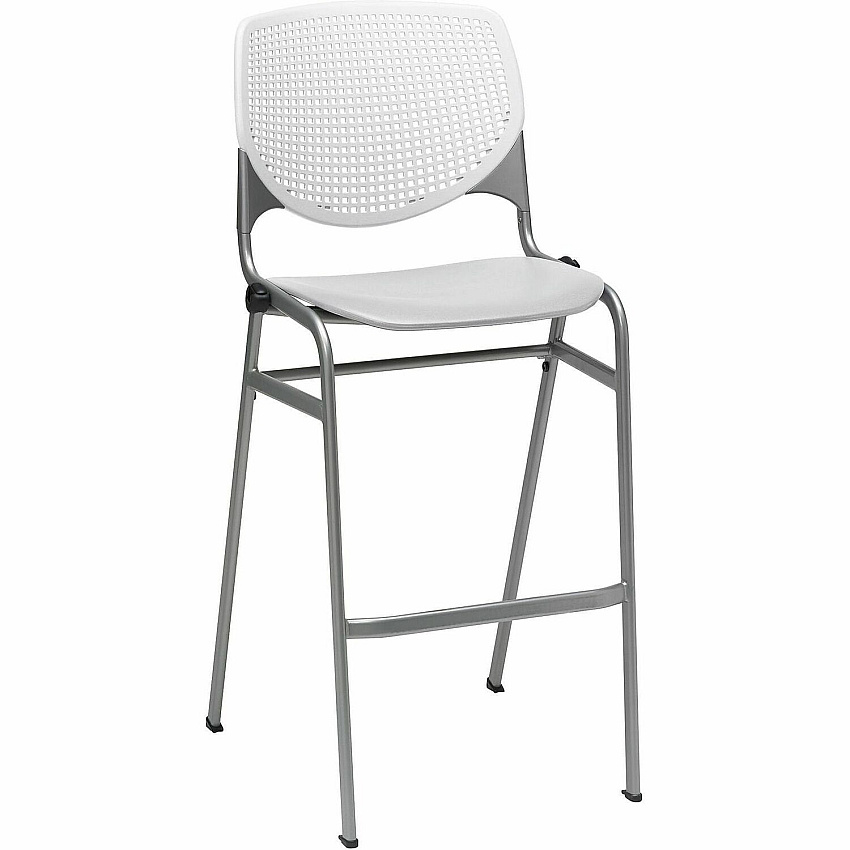 KFI Barstool Chair White, Light Gray - 1 Each (BR230BKB8S13)