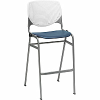 KFI Barstool Chair White, Navy - 1 Each (BR230BKB8S03)