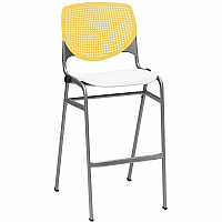 KFI Barstool Chair Yellow, White - 1 Each (BR230BKB12S8)
