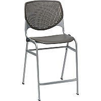 KFI Bar Stool Brownstone Seat Color - Polypropylene Seat Material - Brownstone Back Color - Polypropylene Back Material - Powder Coated Black Frame Color - Steel Frame Material - Four-legged Base - 1 Each (CT2300BKP18)