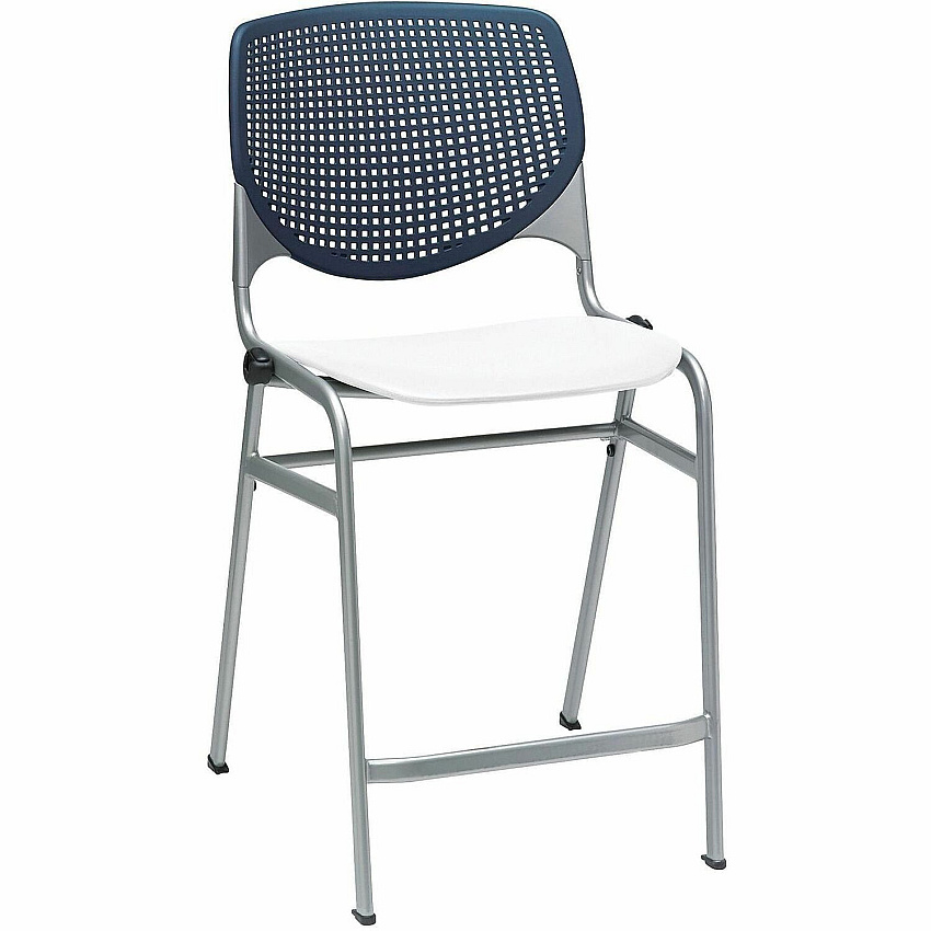 KFI Seating Bar Stool Navy, White - 1 Each (CT230BKB3S08)