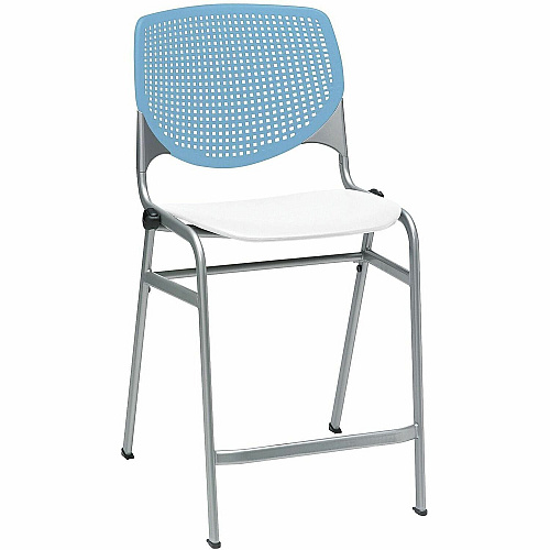 KFI Seating Bar Stool Sky Blue, White - 1 Each (CT230BKB35S8)