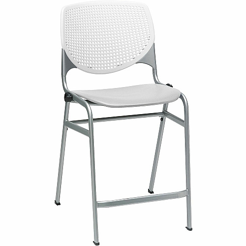 KFI Seating Bar Stool White, Light Gray - 1 Each (CT230BKB8S13)