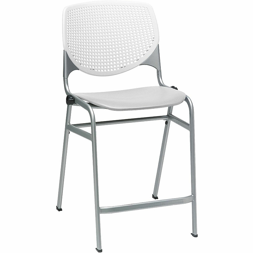 KFI Seating Bar Stool White, Light Gray - 1 Each (CT230BKB8S13)