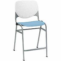 KFI Seating Bar Stool White, Sky Blue - 1 Each (CT230BKB8S35)