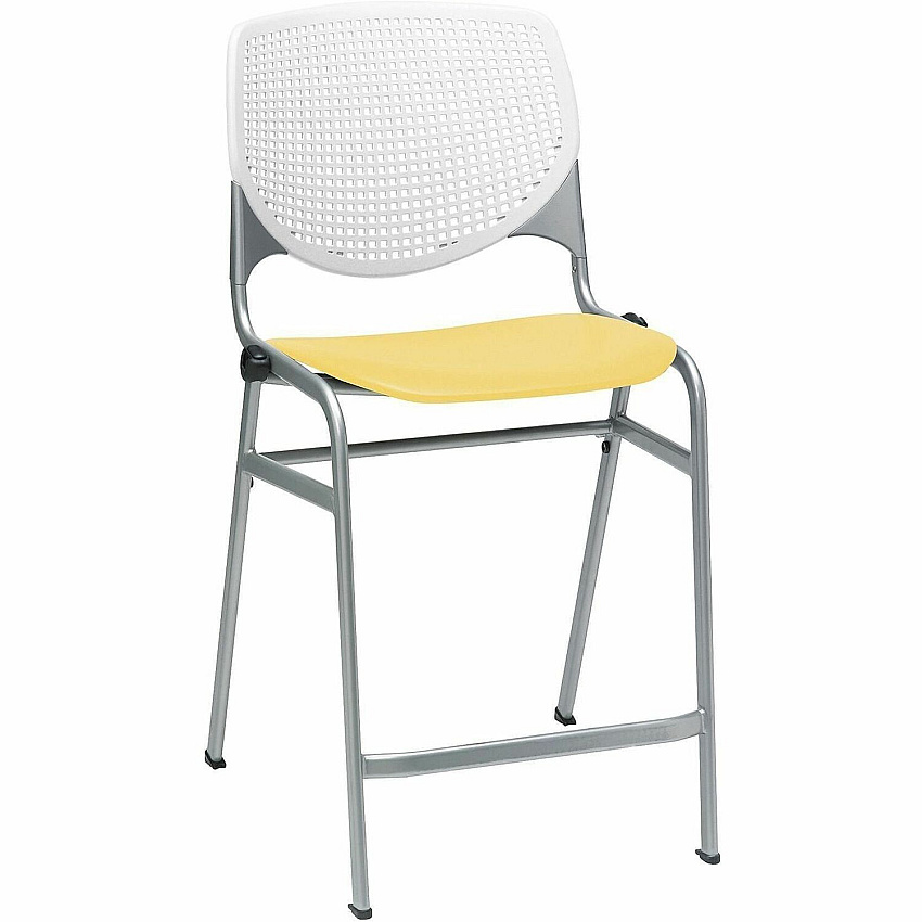 KFI Seating Bar Stool White, Yellow - 1 Each (CT230BKB8S12)