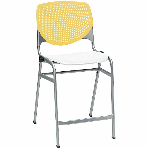 KFI Seating Bar Stool Yellow, White - 1 Each (CT230BKB12S8)