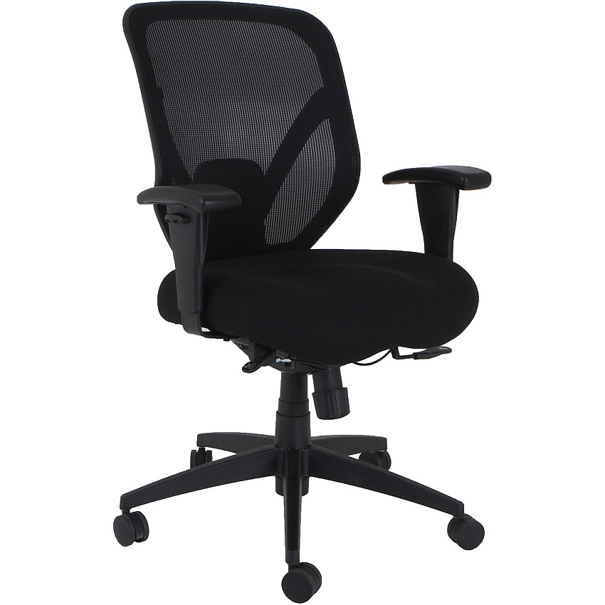 Lorell Executive Mesh High-Back Office Chair Black Seat Color - Fabric Seat Material - Black Back Color - Mesh Back Material - High Back - 5-star Base - Armrest - 1 Each (LLR40212)