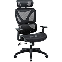 Lorell High-back Mesh Chair Black Seat Color - Mesh Seat Material - Black Back Color - Mesh Back Material - Plastic Frame Material - High Back - 5-star Base - Armrest - 1 Each (LLR84396)