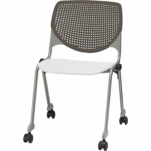 KFI Stacking Chair Brownstone, White - 1 Each (CS230BKB18S8)
