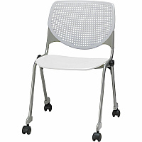 KFI Stacking Chair Light Gray, White - 1 Each (CS230BKB13S8)