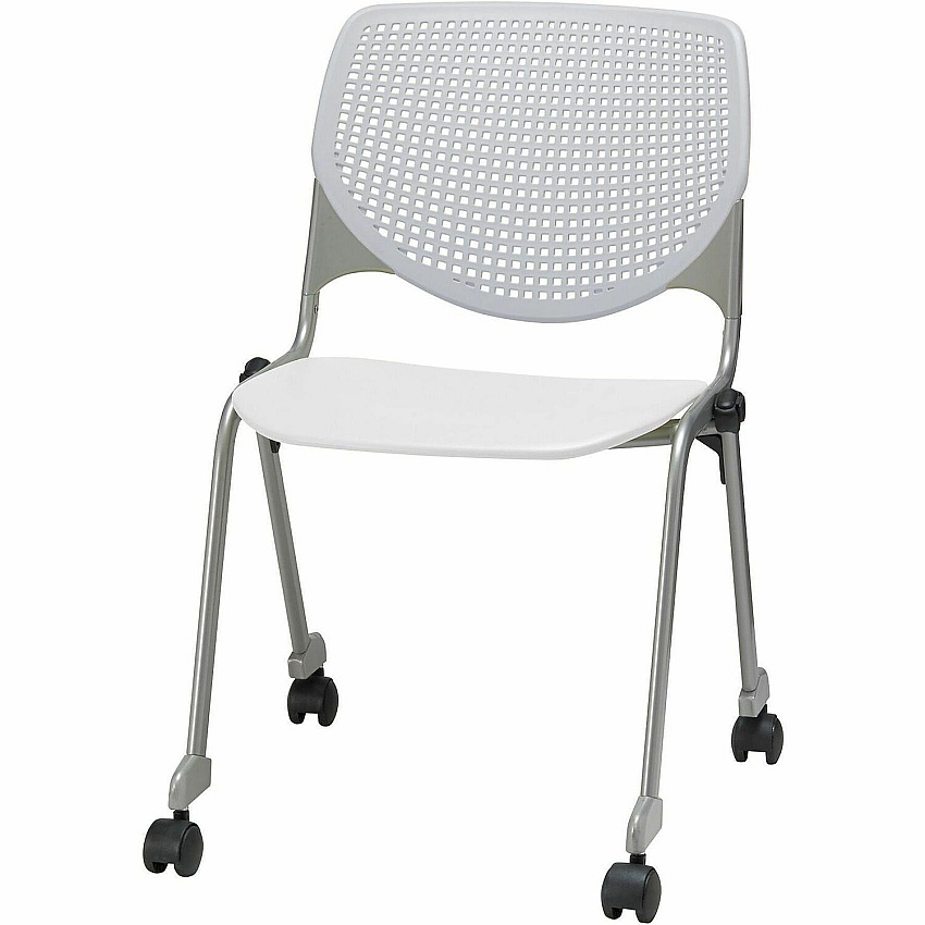 KFI Stacking Chair Light Gray, White - 1 Each (CS230BKB13S8)