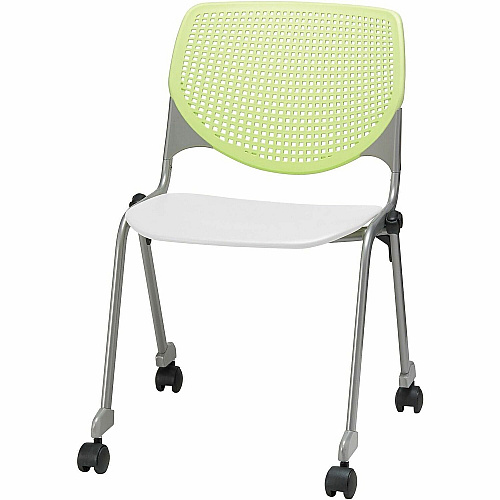 KFI Stacking Chair Lime Green, White - 1 Each (CS230BKB14S8)