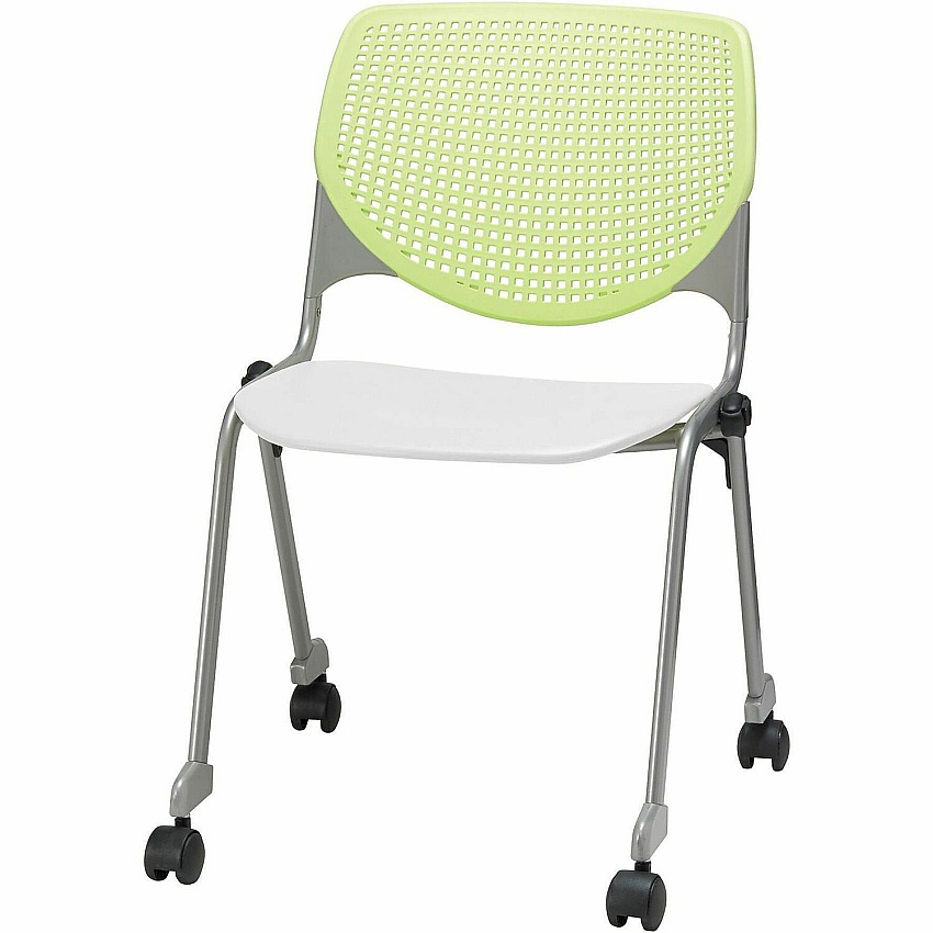 KFI Stacking Chair Lime Green, White - 1 Each (CS230BKB14S8)