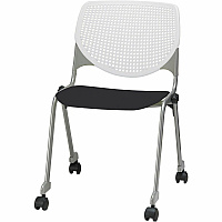 KFI Stacking Chair Black, White - 1 Each (CS230BKB8S10)