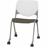 KFI Stacking Chair Brownstone, White - 1 Each (CS230BKB8S18)