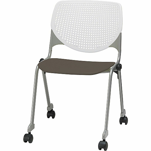 KFI Stacking Chair Brownstone, White - 1 Each (CS230BKB8S18)
