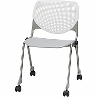 KFI Stacking Chair Light Gray, White - 1 Each (CS230BKB8S13)