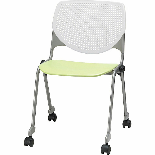 KFI Stacking Chair Lime Green, White - 1 Each (CS230BKB8S14)