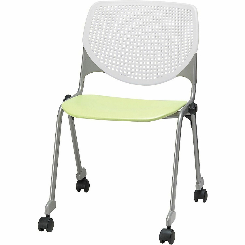 KFI Stacking Chair Lime Green, White - 1 Each (CS230BKB8S14)