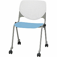 KFI Stacking Chair Sky Blue, White - 1 Each (CS230BKB8S35)