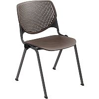 KFI Stacking Chair Brownstone Seat Color - Polypropylene Seat Material - Brownstone Back Color - Polypropylene Back Material - Steel Frame Material - Four-legged Base - 1 Each (2300BKP18)