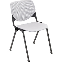 KFI Stacking Chair Light Gray Seat Color - Polypropylene Seat Material - Light Gray Back Color - Polypropylene Back Material - Steel Frame Material - Four-legged Base - 1 Each (2300BKP13)
