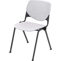 KFI Stacking Chair Polypropylene Seat Material - Polypropylene Back Material - Steel Frame Material - Four-legged Base - Sky Blue, White - 1 Each (2300BKB35S08)