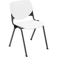 KFI Stacking Chair White Seat Color - Polypropylene Seat Material - White Back Color - Polypropylene Back Material - Steel Frame Material - Four-legged Base - 1 Each (2300BKP08)