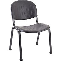 Lorell Low-Back Stack Chairs Polypropylene Seat Material - Polypropylene Back Material - Low Back - Four-legged Base - Black - 4 / Carton (LLR62125)