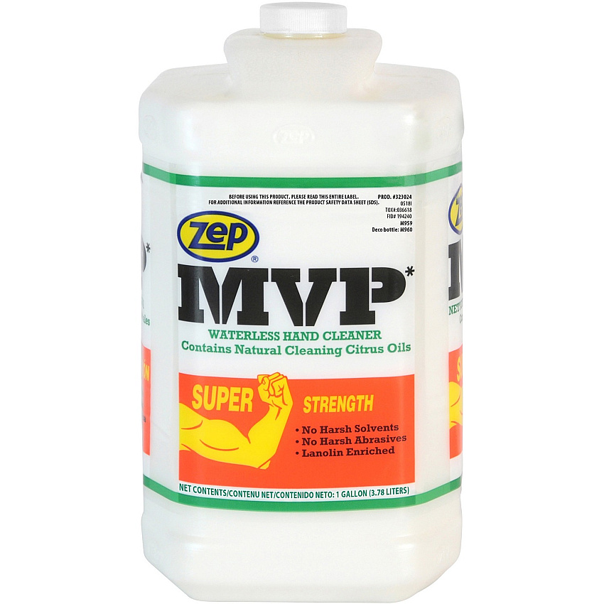 TimeMist MVP Waterless Hand Cleaner Citrus ScentFor - 1 gal (3.8 L) - Squeeze Bottle Dispenser - Dirt Remover, Grease Remover, Grime Remover, Ink Remover, Tar Remover, Carbon Remover, Resin Remover, Paint Remover, Adhesive Remover, Oil Remover, A (323024)