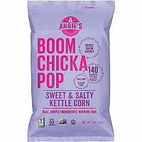 ANGIES BOOMCHICKAPOP Angie's BOOMCHICKAPOP Popcorn Gluten-free, Cholesterol-free, No High Fructose Corn Syrup - Sweet and Salty Kettle - 1 Serving Bag - 24 / Carton (SN01213)