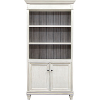 Martin Hartford Bookcase with Lower Doors 78" Height x 40" Width x 14" Depth - 2 Door(s) - 5 Shelve(s) - 3 Adjustable Shelf(ves) - Material: Natural Wood - Finish: Vintage Linen - 1 Each (IMHF4078DW)