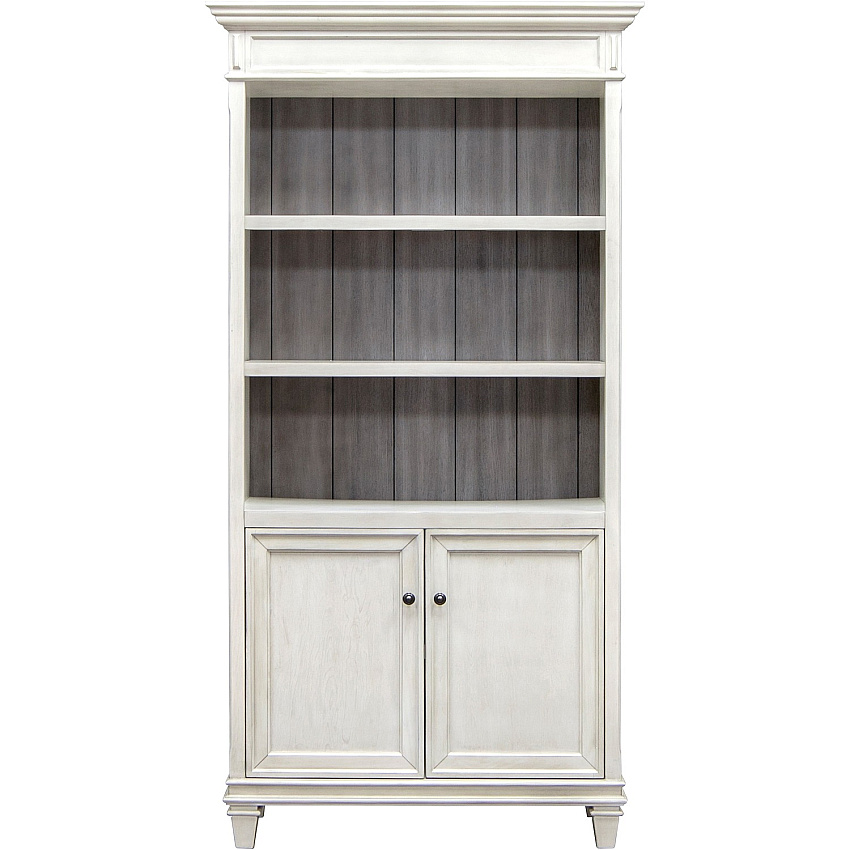 Martin Hartford Bookcase with Lower Doors 78" Height x 40" Width x 14" Depth - 2 Door(s) - 5 Shelve(s) - 3 Adjustable Shelf(ves) - Material: Natural Wood - Finish: Vintage Linen - 1 Each (IMHF4078DW)
