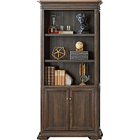 Martin Sonoma Veneer Bookcase 14" Height x 36" Width x 78" Depth - 2 Door(s) - 3 Adjustable Shelf(ves) - Material: Wood Veneer - Finish: Dark Roast - 1 Each (IMSA3678D)