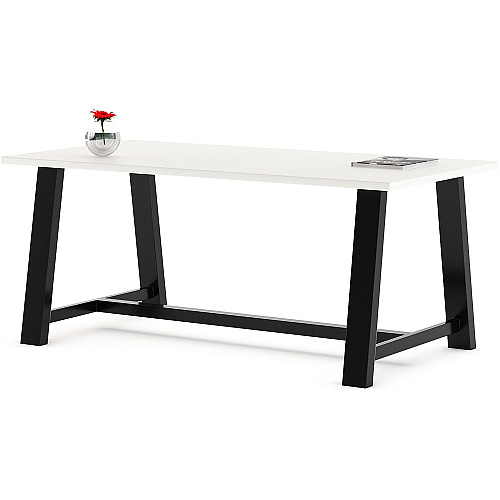 KFI Conference Table Sawhorse Top - Cross Beam Base - 36" Table Top Width x 72" Table Top Depth - Assembly Required - Designer White - High Pressure Laminate (HPL) - 1 Each (819832022230)
