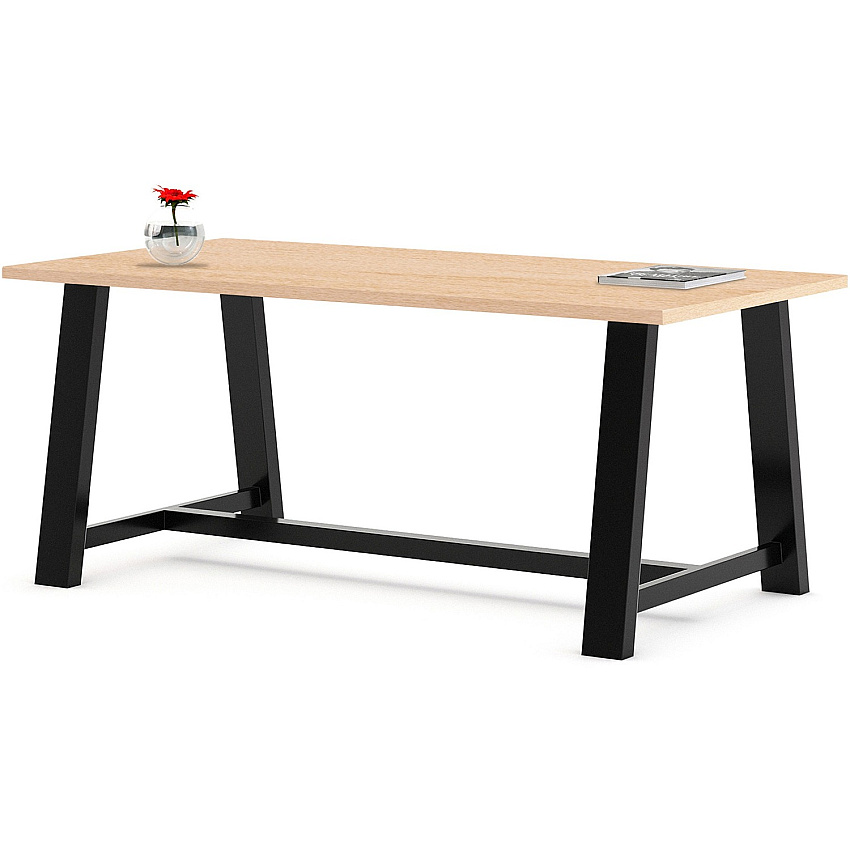 KFI Conference Table Sawhorse Top - Cross Beam Base - 36" Table Top Width x 72" Table Top Depth - Assembly Required - Maple - High Pressure Laminate (HPL) - 1 Each (819832022285)