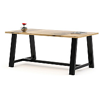 KFI Conference Table Sawhorse Top - Cross Beam Base - 36" Table Top Width x 72" Table Top Depth - Assembly Required - Natural - High Pressure Laminate (HPL) - 1 Each (819832024036)