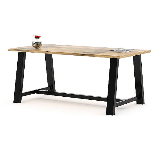 KFI Conference Table Sawhorse Top - Cross Beam Base - 36" Table Top Width x 72" Table Top Depth - Assembly Required - Natural - High Pressure Laminate (HPL) - 1 Each (819832024036)