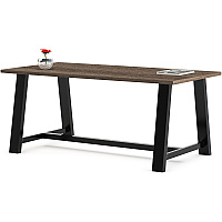 KFI Conference Table Sawhorse Top - Cross Beam Base - 36" Table Top Width x 72" Table Top Depth - Assembly Required - Teak - High Pressure Laminate (HPL) - 1 Each (819832022261)