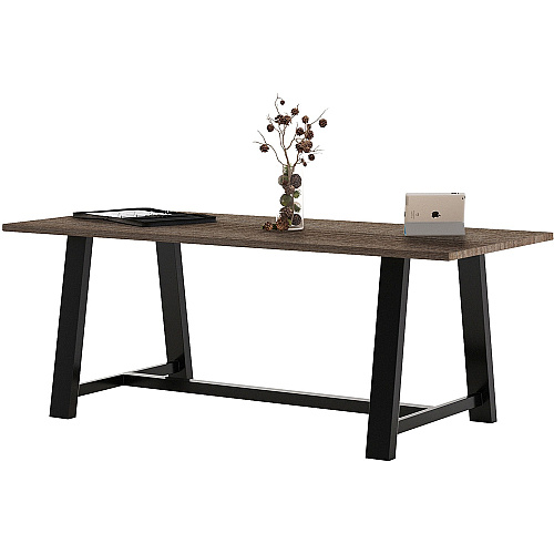 KFI Conference Table Sawhorse Top - Cross Beam Base - 36" Table Top Width x 84" Table Top Depth - Assembly Required - Teak - High Pressure Laminate (HPL) - 1 Each (819832022384)
